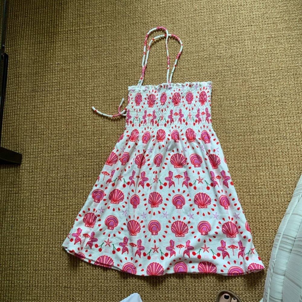Hill House Pink and White Textured Dress